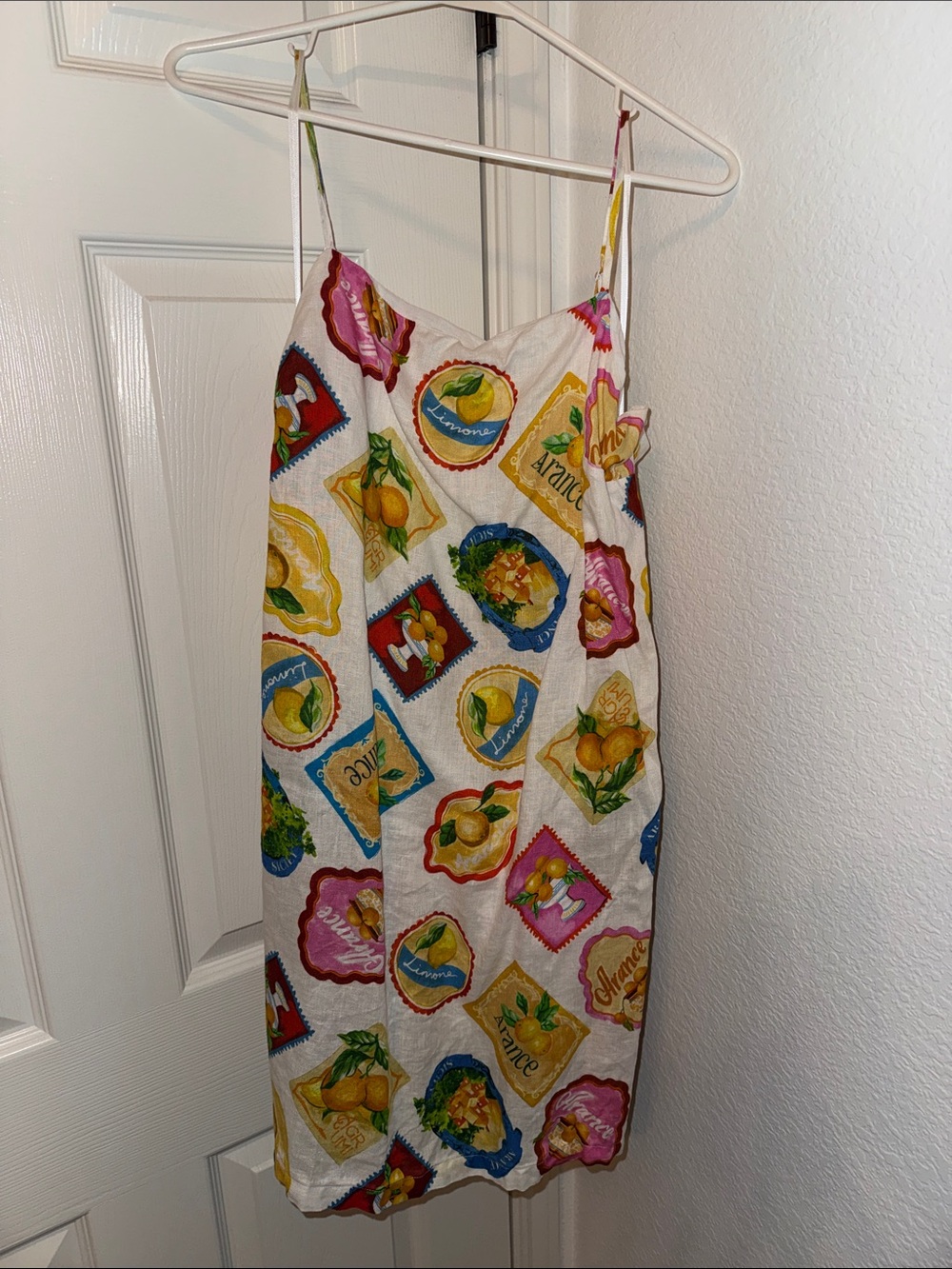 Seafolly Lemon Patchwork Print Spaghetti Strap Slip Dress